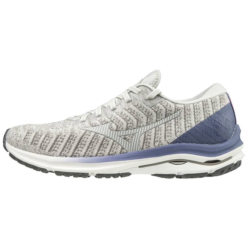 Womens Mizuno Wave Rider 24 WAVEKNIT™ Running Shoes Grey/White Philippines (OZTNCP364)